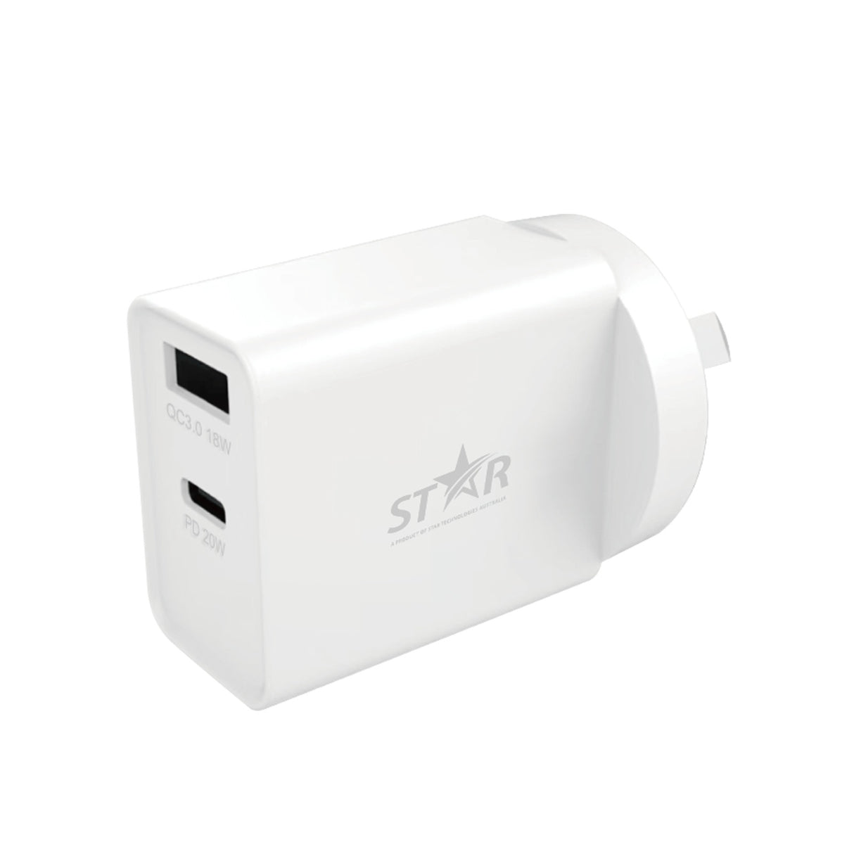 Star 20W USB + PD Fast Wall Charger-White