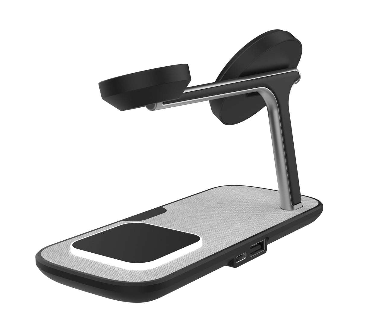 Star 4 IN 1 wireless magnetic (15w) qi2 fast charger  -  Black