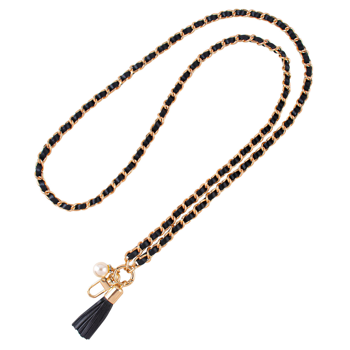 S & J Cross Body Strap - Leather and Chain