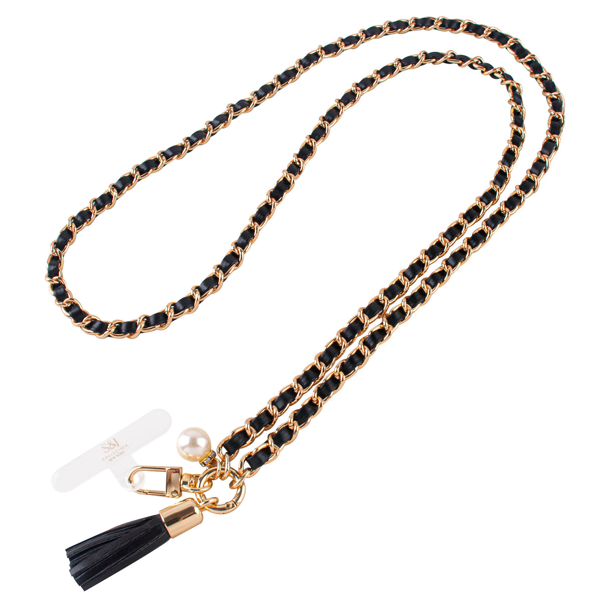 S & J Cross Body Strap - Leather and Chain