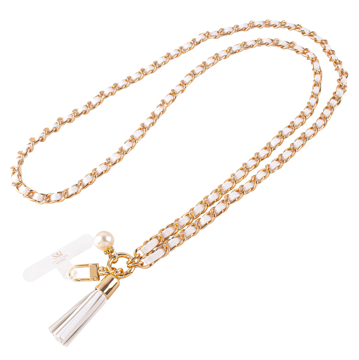 S & J Cross Body Strap - Leather and Chain