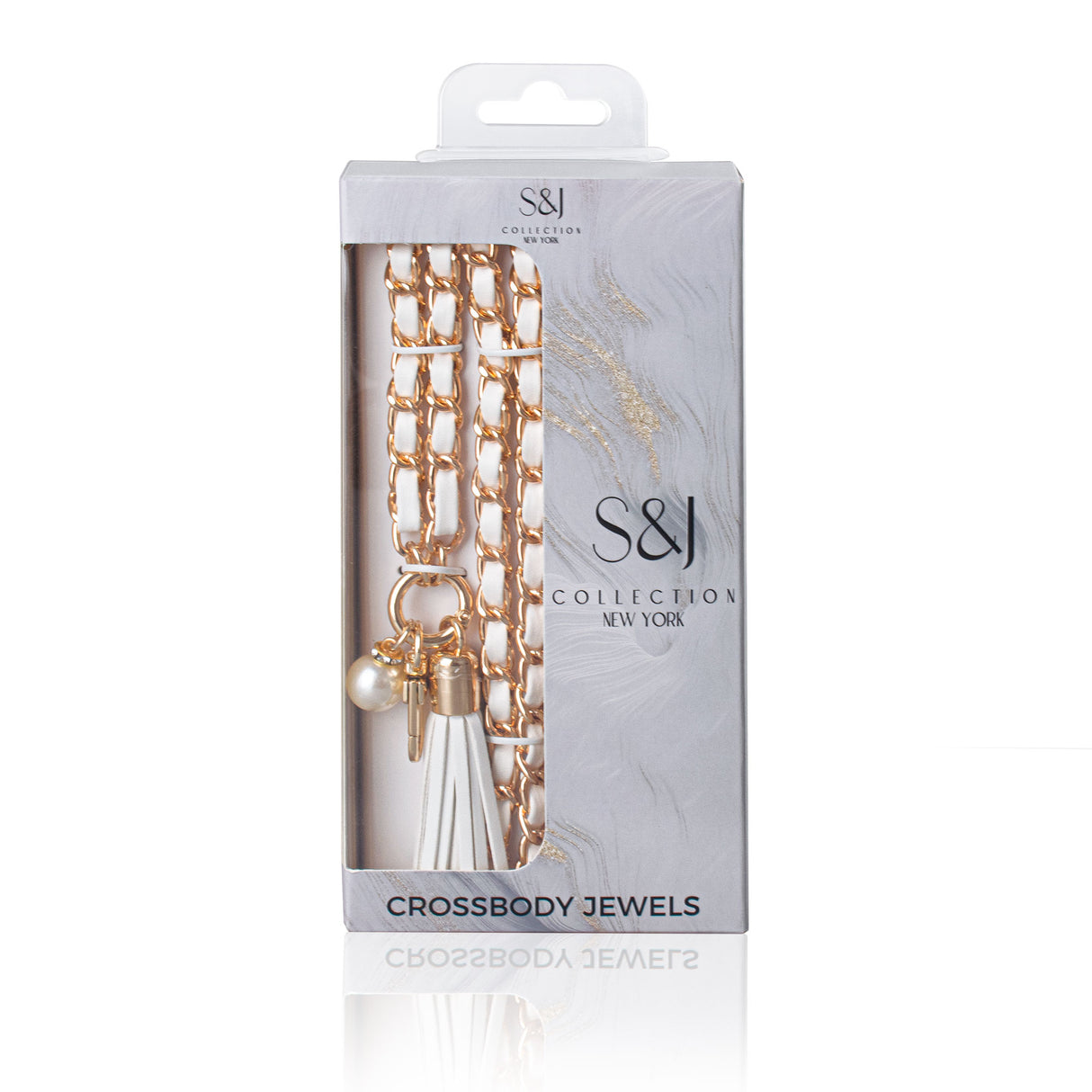 S & J Cross Body Strap - Leather and Chain