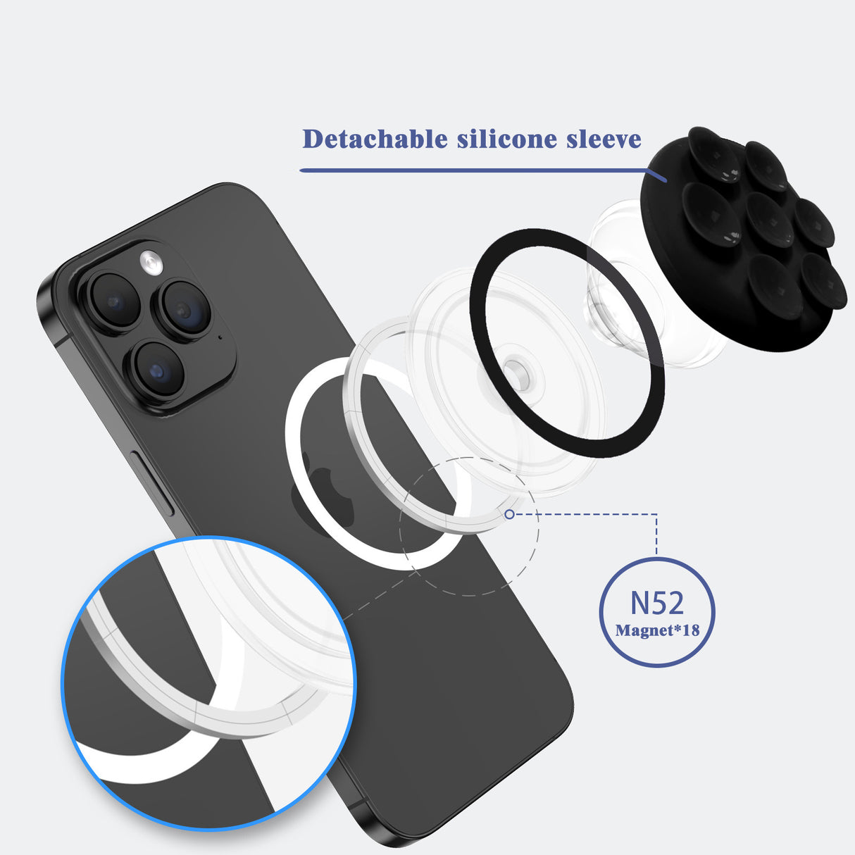 Suction Silicone AirBag PopSocket