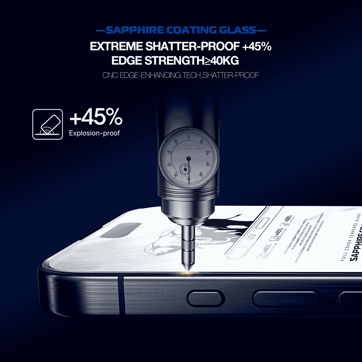 iPhone 15 Pro Max Sapphire Glass Protector