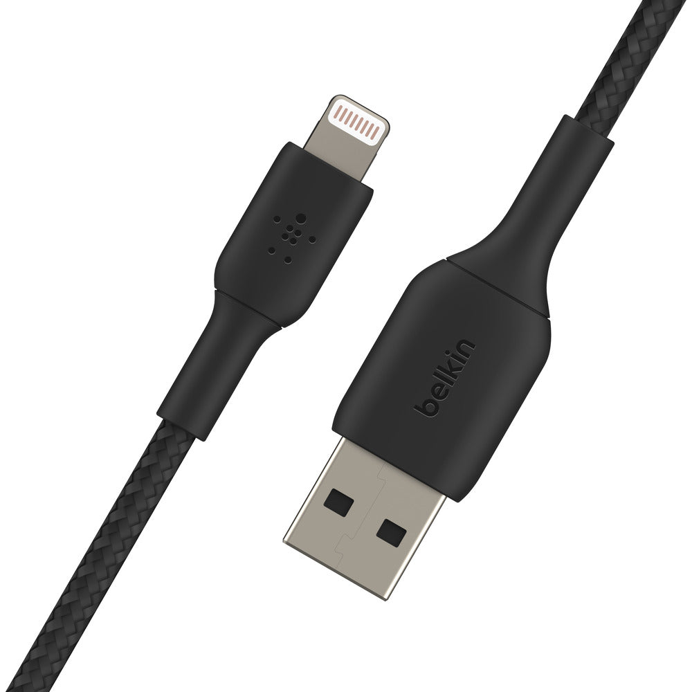 Belkin BoostCharge Lightning to USB-A Braided Cable, 1m - For Apple Devices - Black