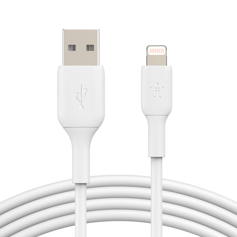 Belkin BoostCharge Lightning to USB-A 2M Cable - For Apple Devices - White