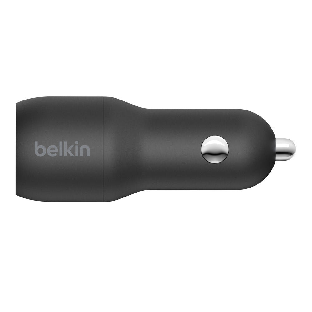 Belkin BOOSTCHARGE Dual USB-A Car Charger 24W + USB-A to USB-C Cable - Universally compatible - Black