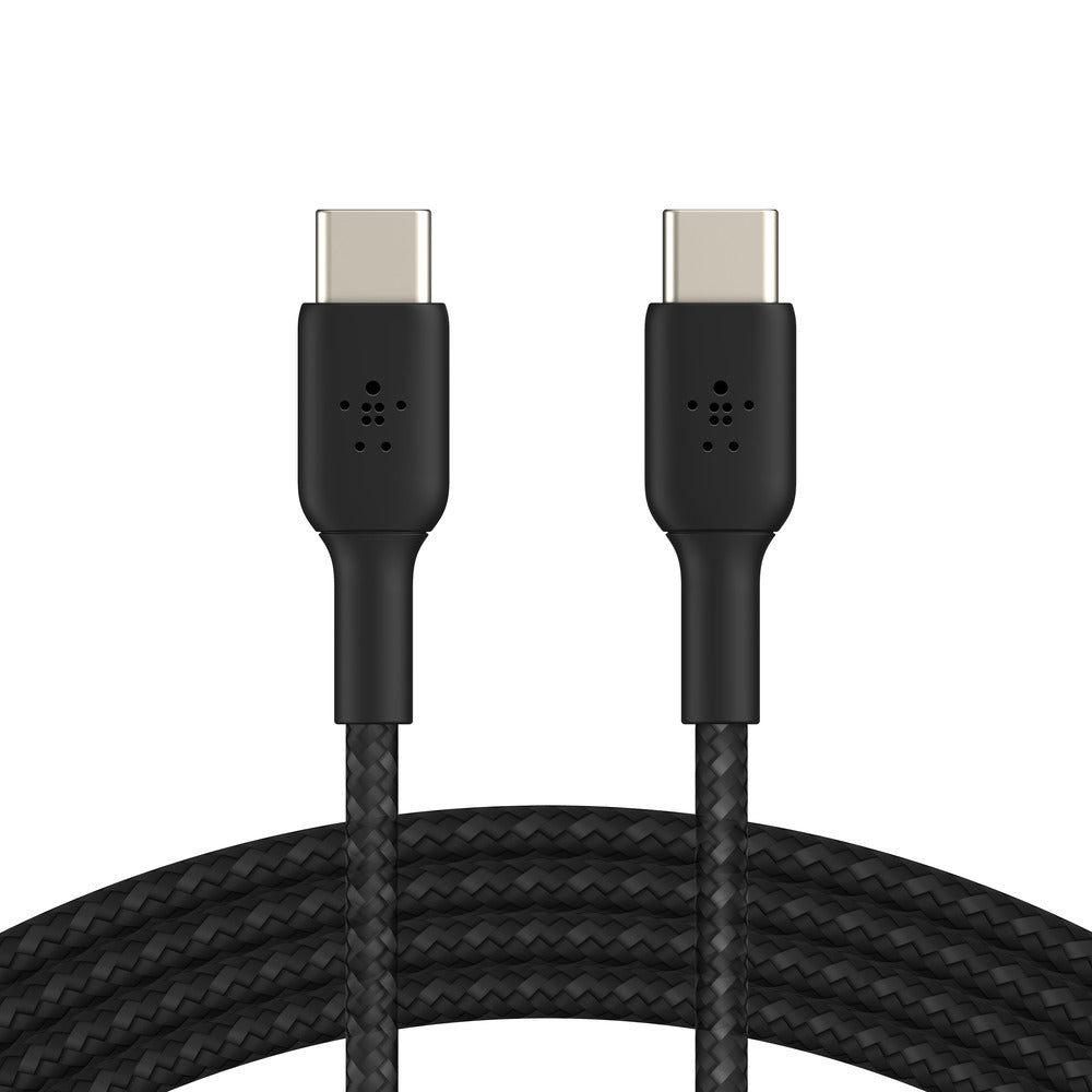 Belkin BoostCharge USB-C to USB-C Braided 1M Cable  - Universally compatible - Black