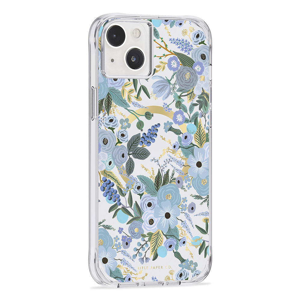 Case-Mate Rifle Paper Case - MagSafe - For iPhone 14 Plus (6.7") - Garden Party Blue