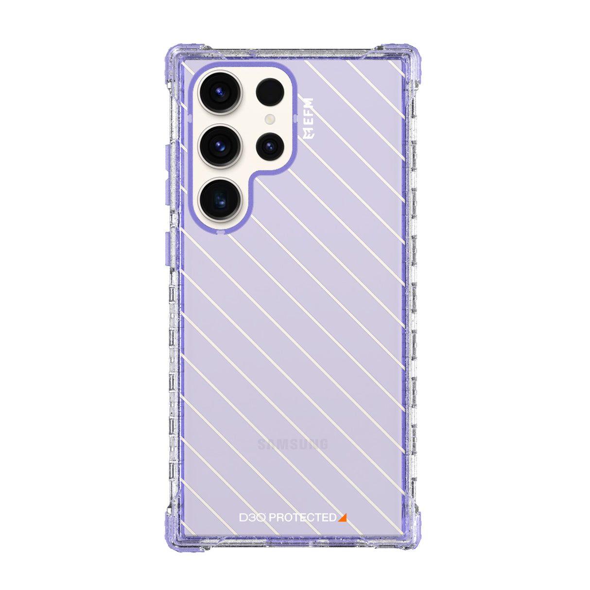 EFM Dakar Case Armour with D3O Crystalex - For Samsung Galaxy S23 Ultra - Glitter Violet