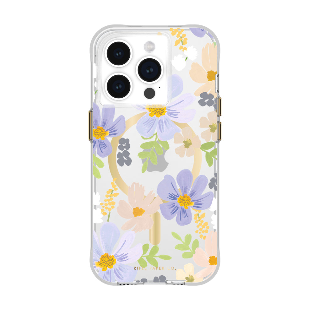 Case-Mate Rifle Paper MagSafe Case - For iPhone 15 Pro - Pastel Marguerite