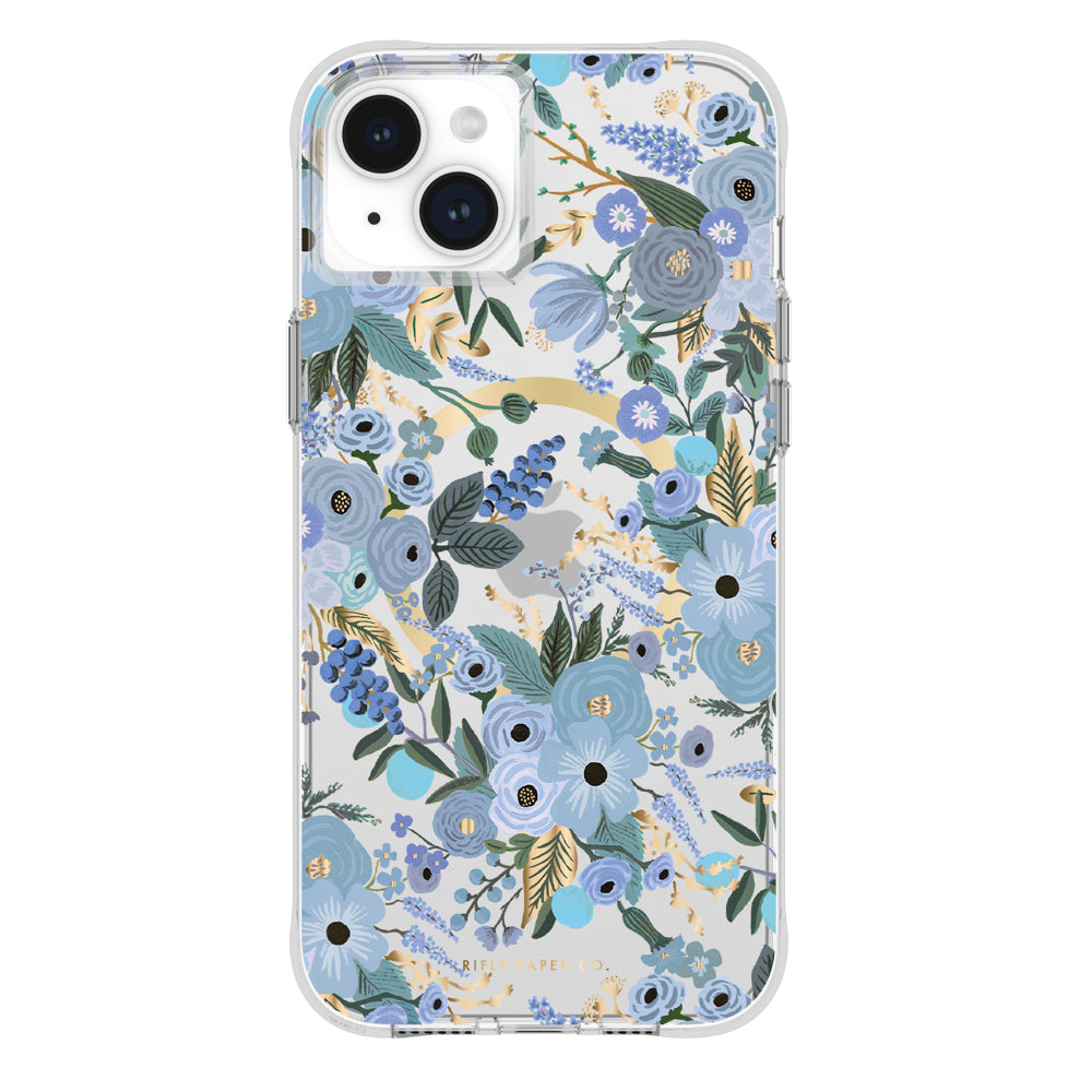 Case-Mate Rifle Paper MagSafe Case - For iPhone 15 Plus - Garden Party Blue