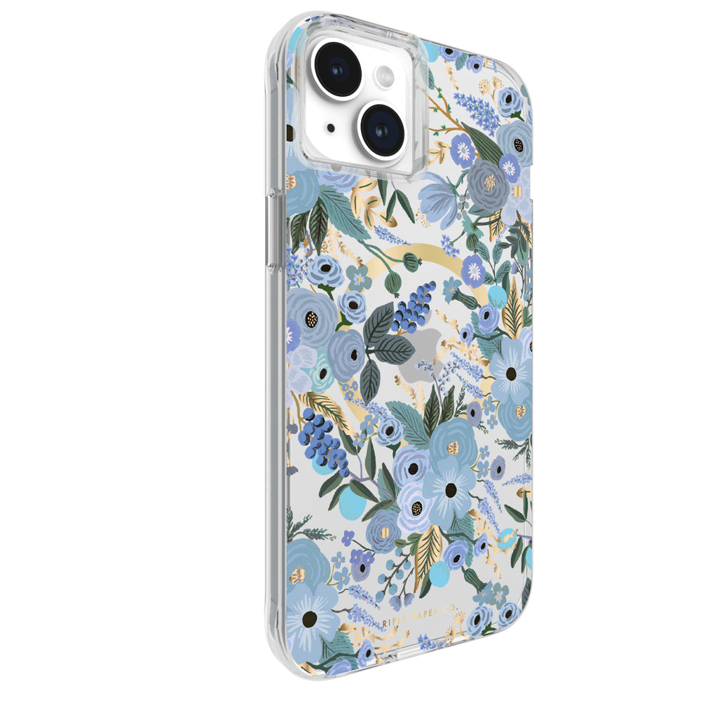 Case-Mate Rifle Paper MagSafe Case - For iPhone 15 Plus - Garden Party Blue