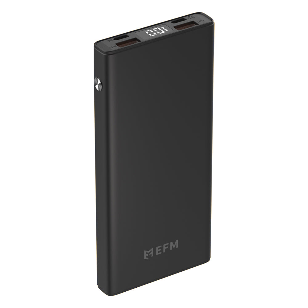 EFM 10,000mAh Digital Power Bank - With 20W Output - Black
