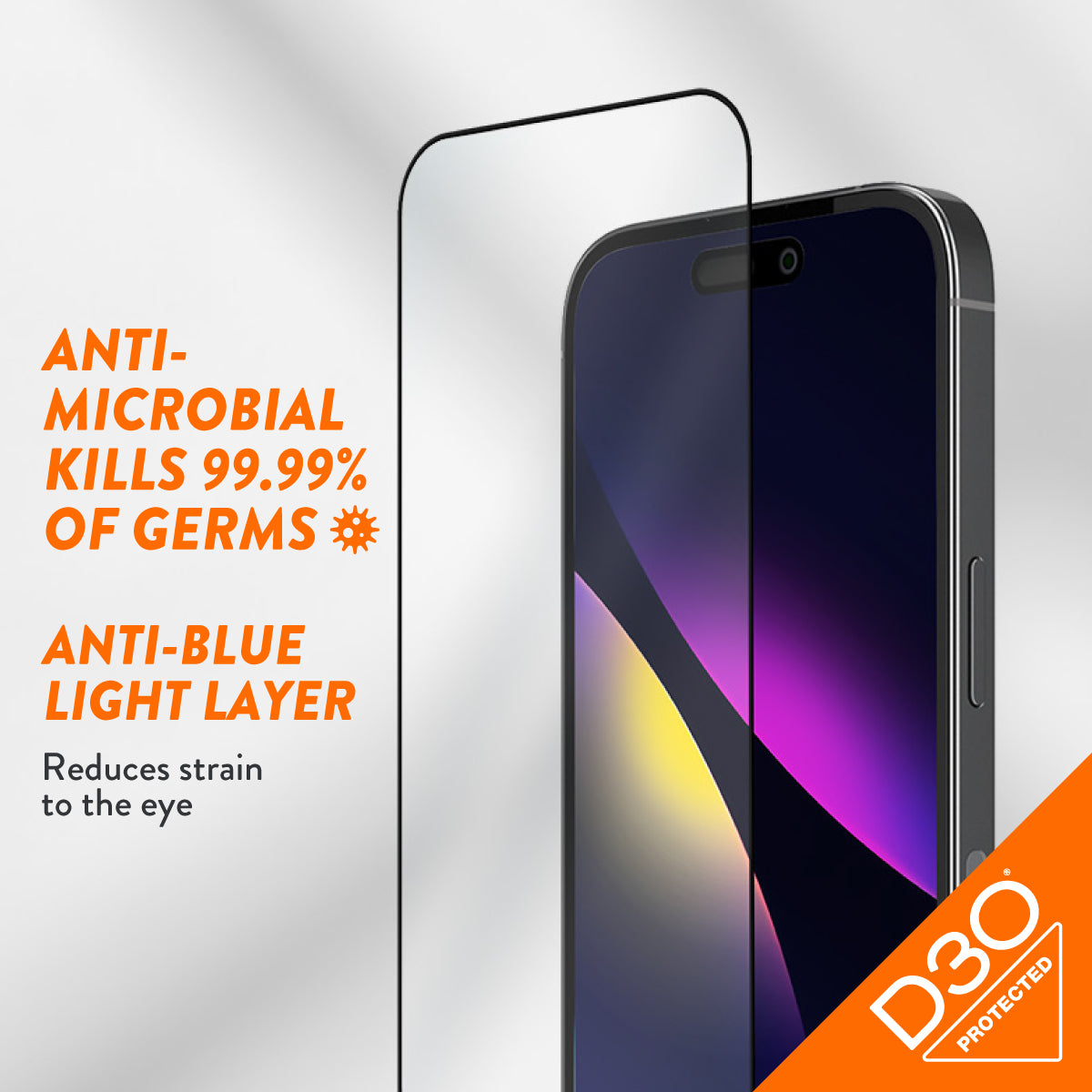 EFM ScreenSafe Glass with D3O Screen Armour - For iPhone 15