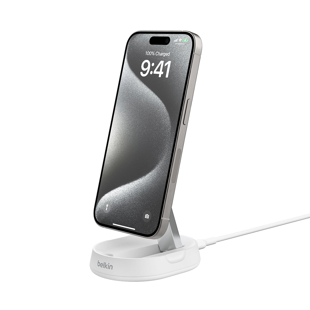 Belkin BoostCharge Pro - Convertible Magnetic Charging Stand with Qi2 - White