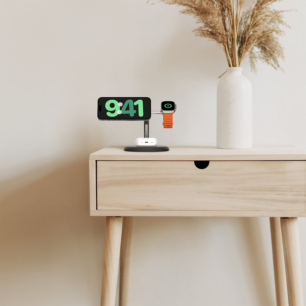 Belkin BoostCharge Pro 3-in-1 - Magnetic Wireless Charging Stand with Qi2 15W - Black