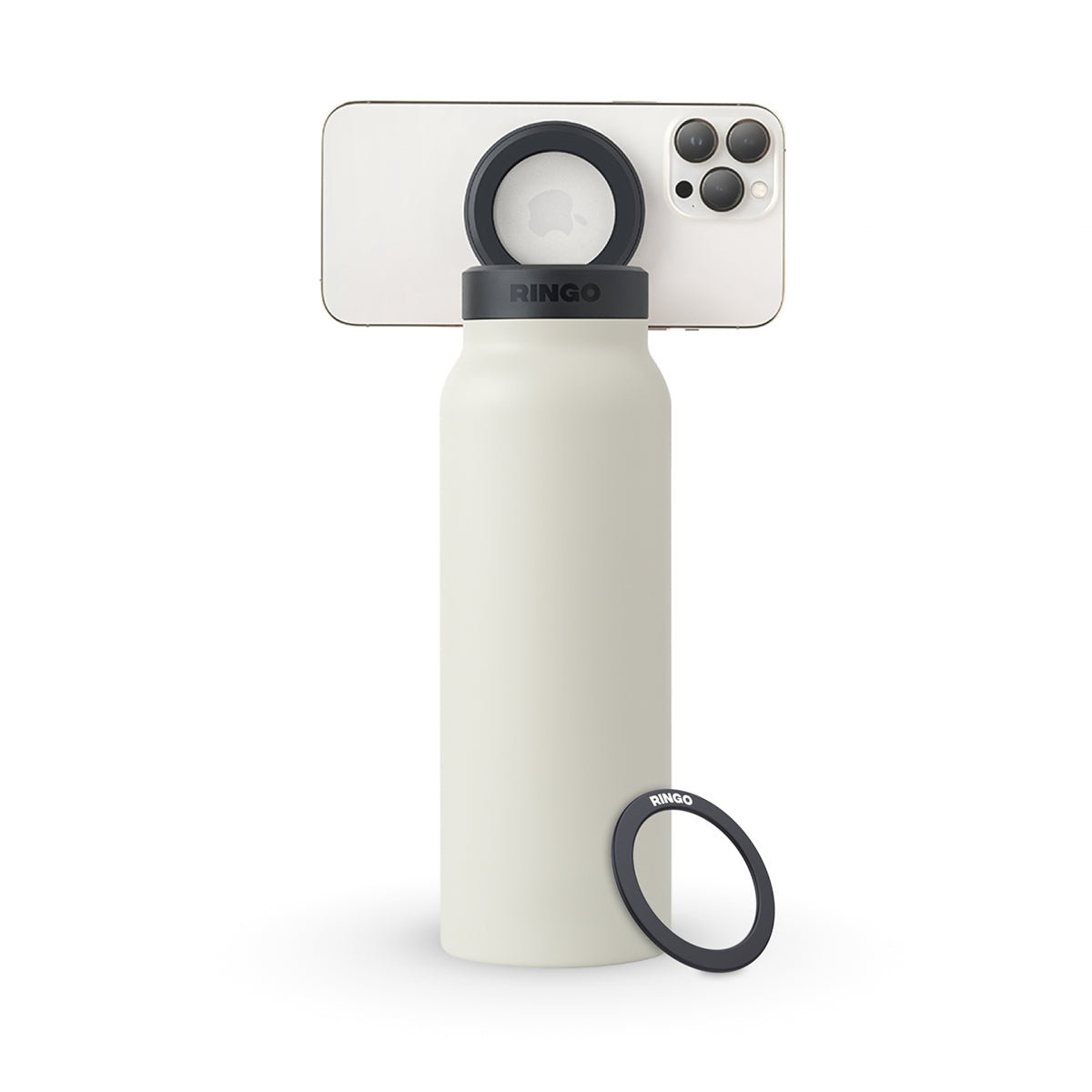 Ringo Water Bottle - with Magnetic Phone Mount - Ivory 710ml (24oz)