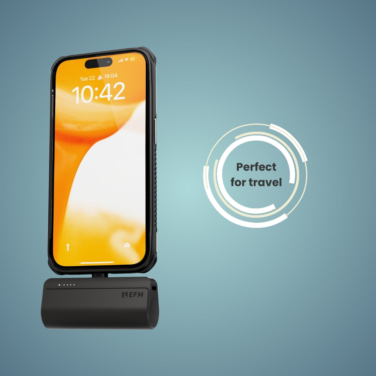 EFM Power On-The-Go 5,000mAh Power Bank - For all USB-C Devices - Black