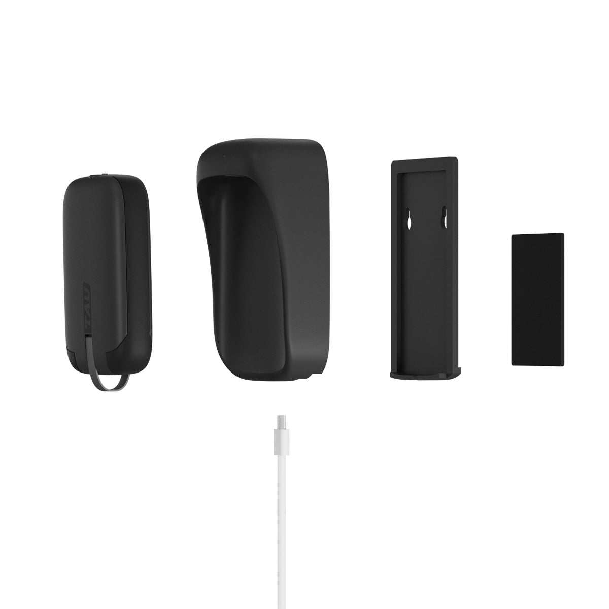 Tau 3 in 1 Keyring Powerbank  - 1400mAh - Charcoal Black