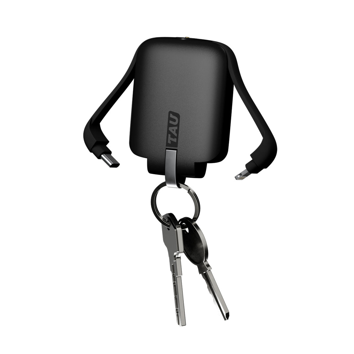 Tau 3 in 1 Keyring Powerbank  - 1400mAh - Charcoal Black