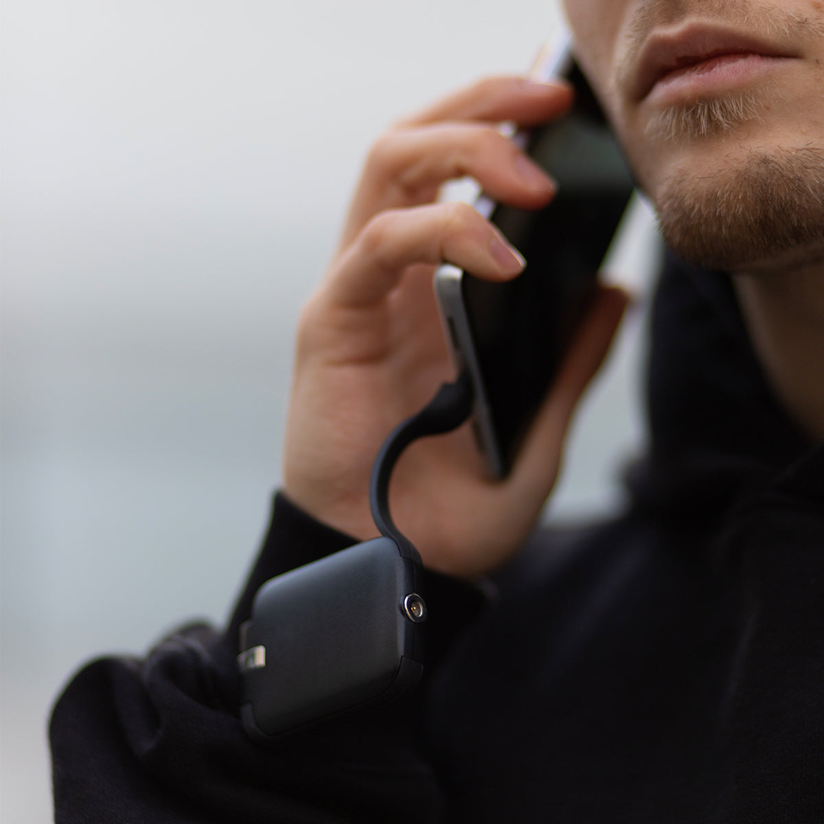 Tau 3 in 1 Keyring Powerbank  - 1400mAh - Charcoal Black