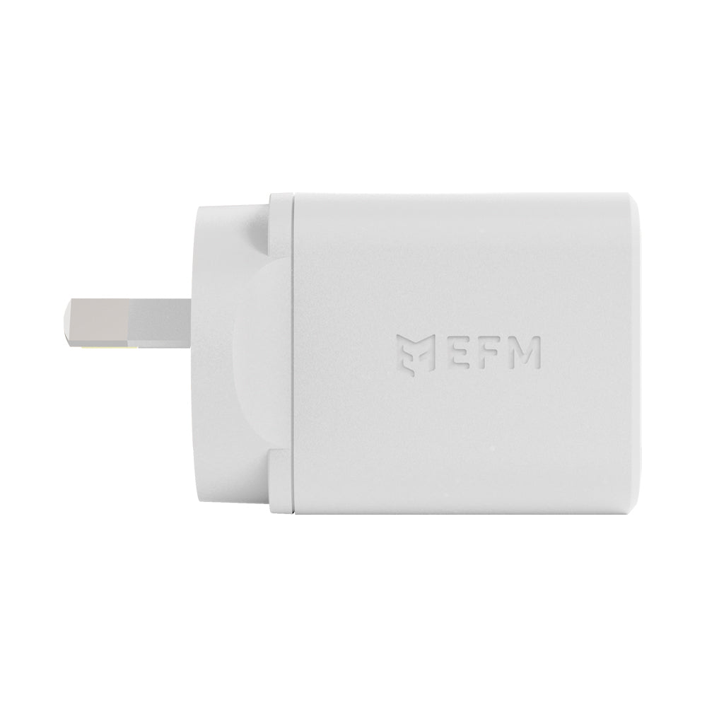 EFM ECO 40W Dual Port Wall Charger - With GaN, Power Delivery and PPS
