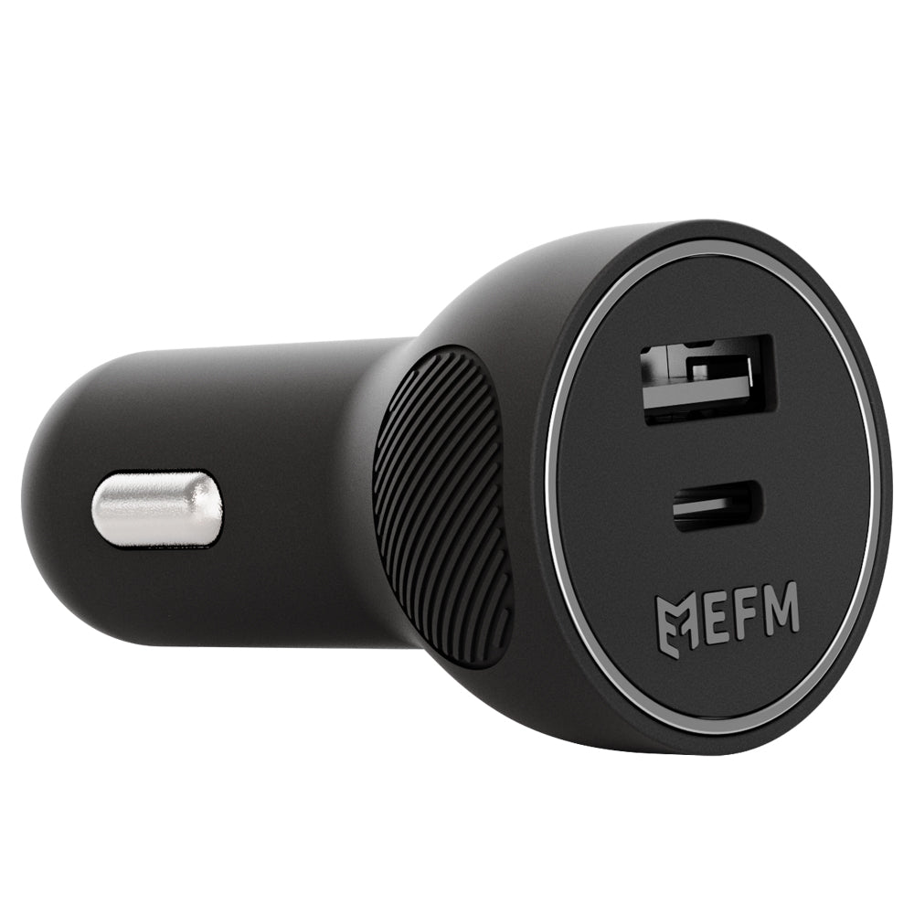 EFM 48W Car Charger - With 1M Mag-Coil USB-C Cable