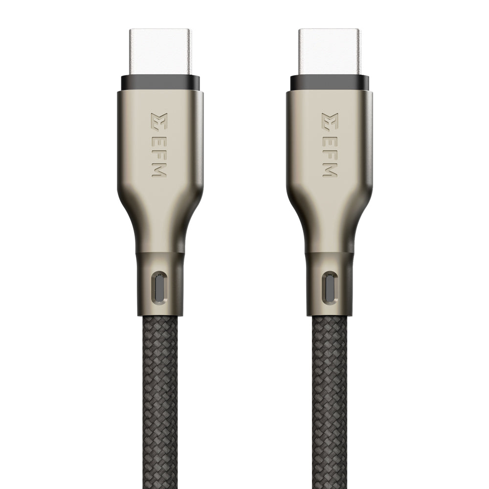EFM USB-C to USB-C Pro Power and Data Cable - With Aramid Fibre Reinforcement 1M