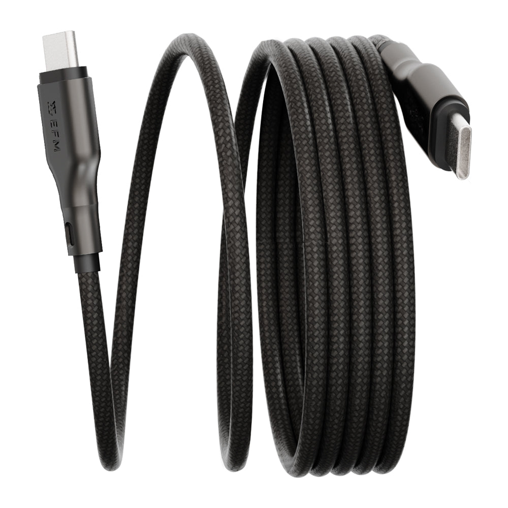 EFM Mag-Coil USB-C to USB-C Cable - With Magnetic Self-Coiling Cable Management 2M