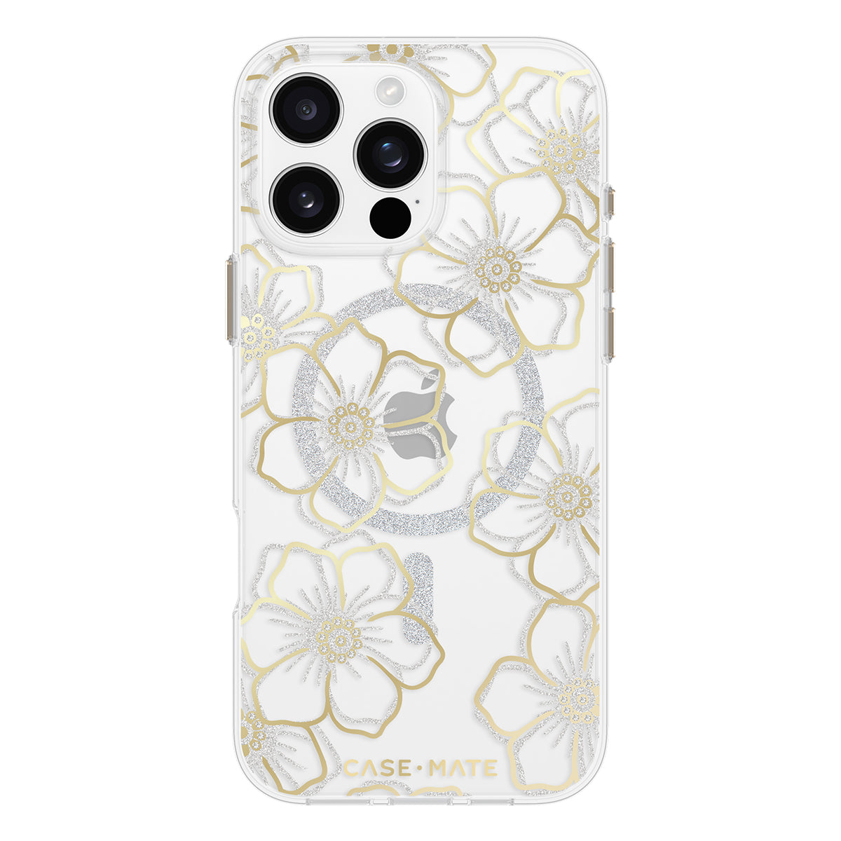 Case-Mate Floral Gems MagSafe Case - For iPhone 16 Pro Max - Gold