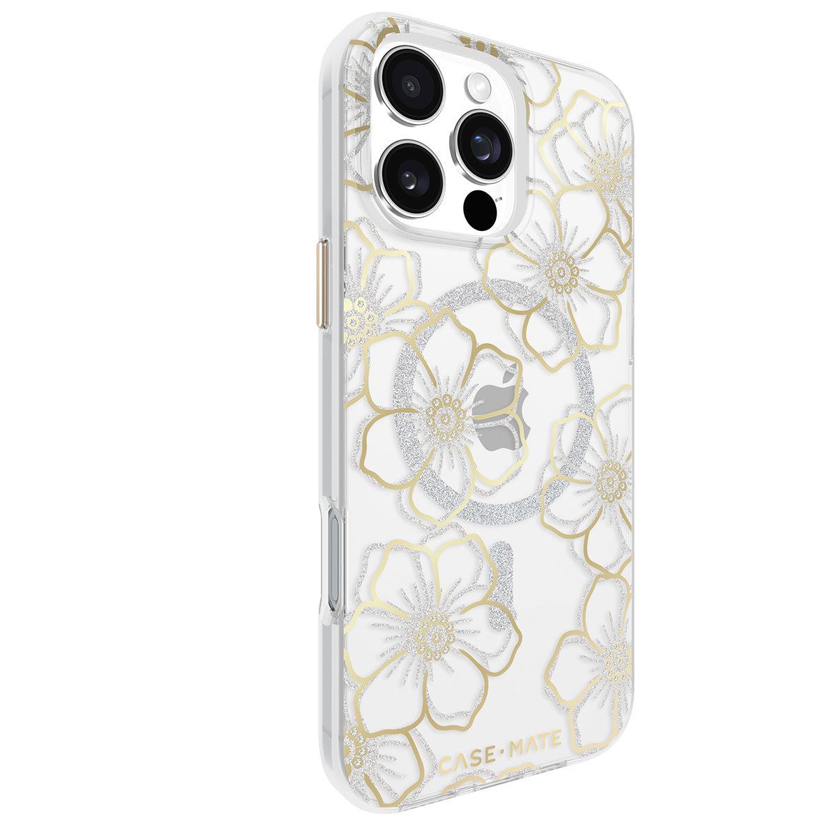 Case-Mate Floral Gems MagSafe Case - For iPhone 16 Pro Max - Gold