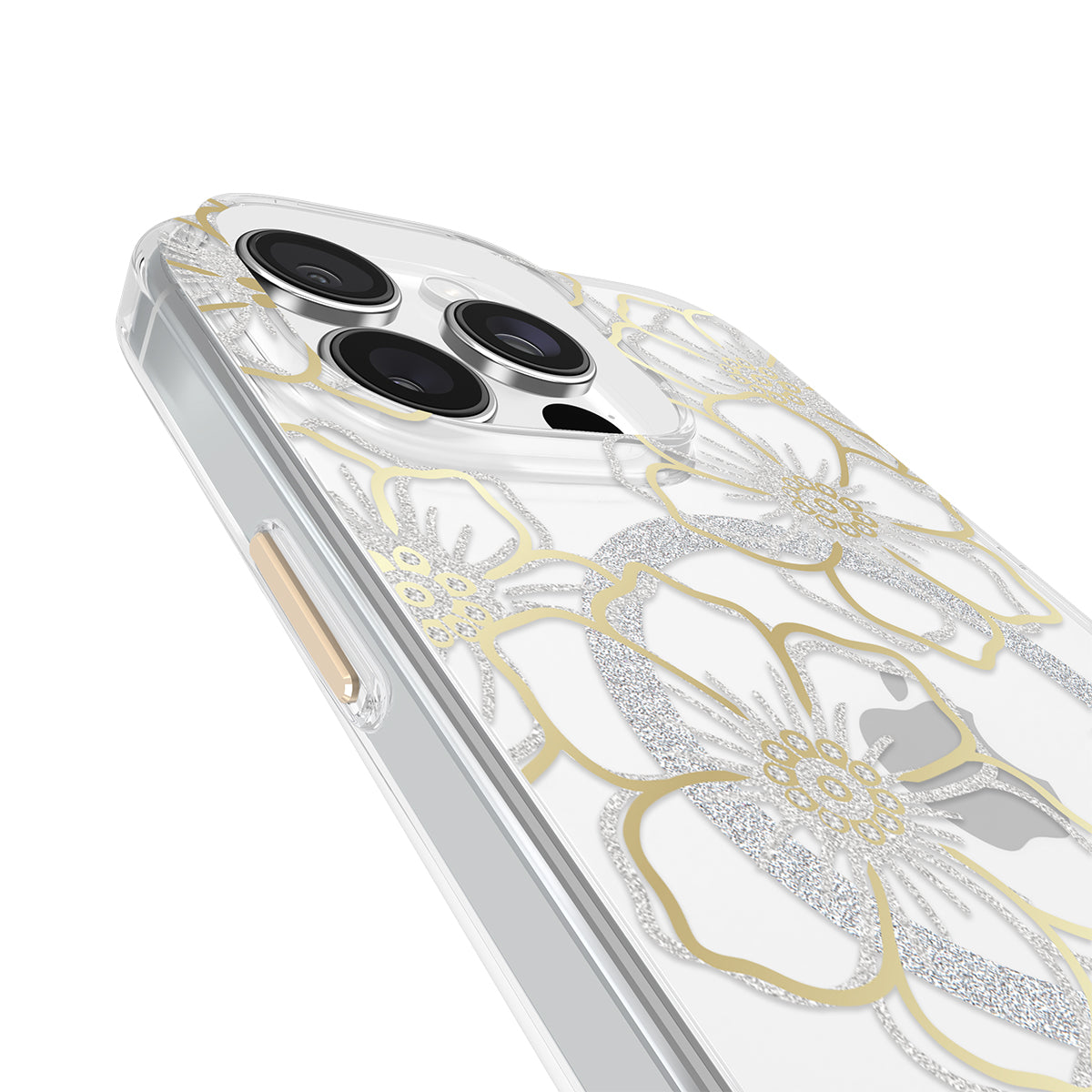 Case-Mate Floral Gems MagSafe Case - For iPhone 16 Pro Max - Gold