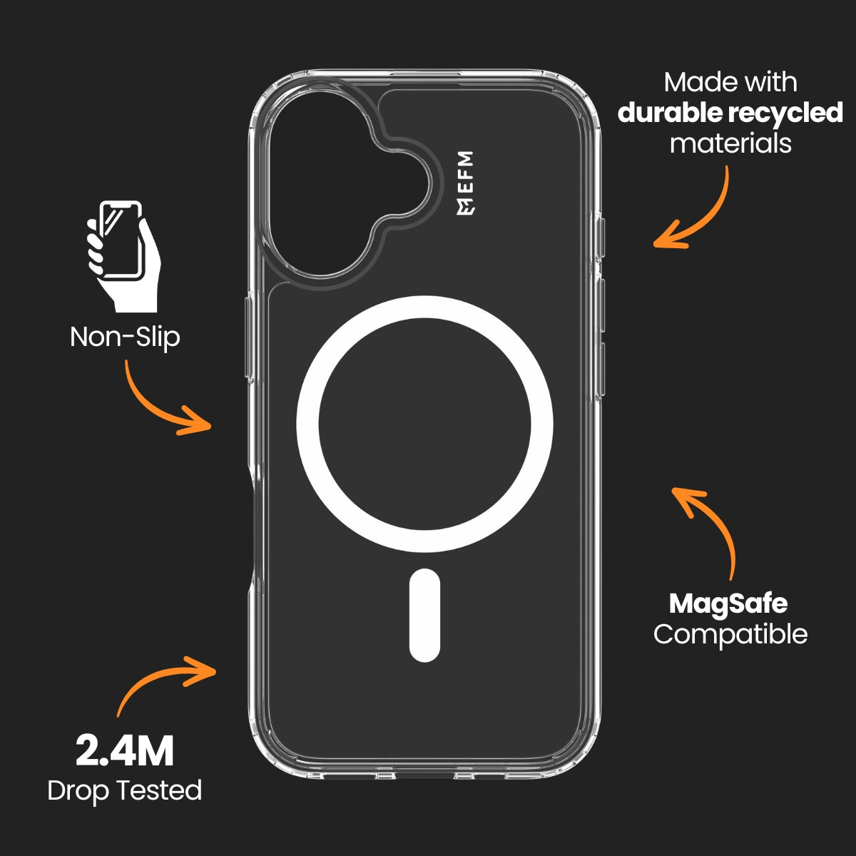 EFM Zurich Case - For iPhone 16 - Clear