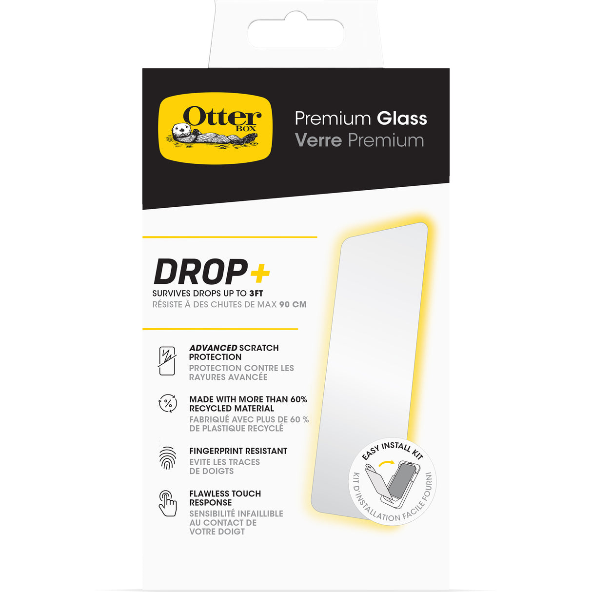 OtterBox Premium Glass Screen Protector - For iPhone 15 / 16 - Clear