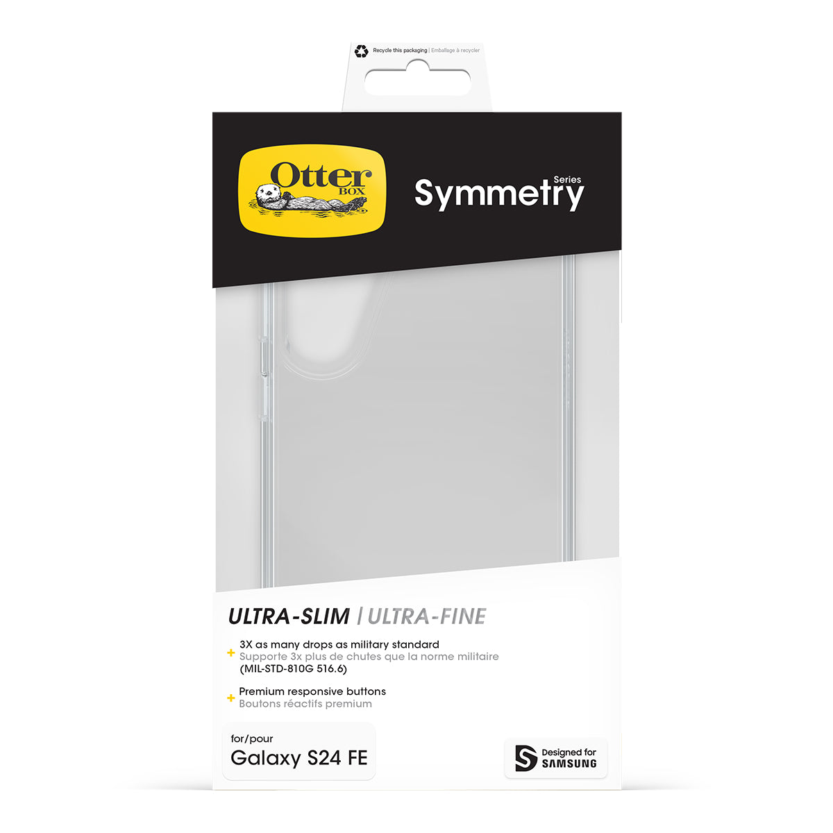 OtterBox Symmetry Case - For Samsung S24FE - Clear