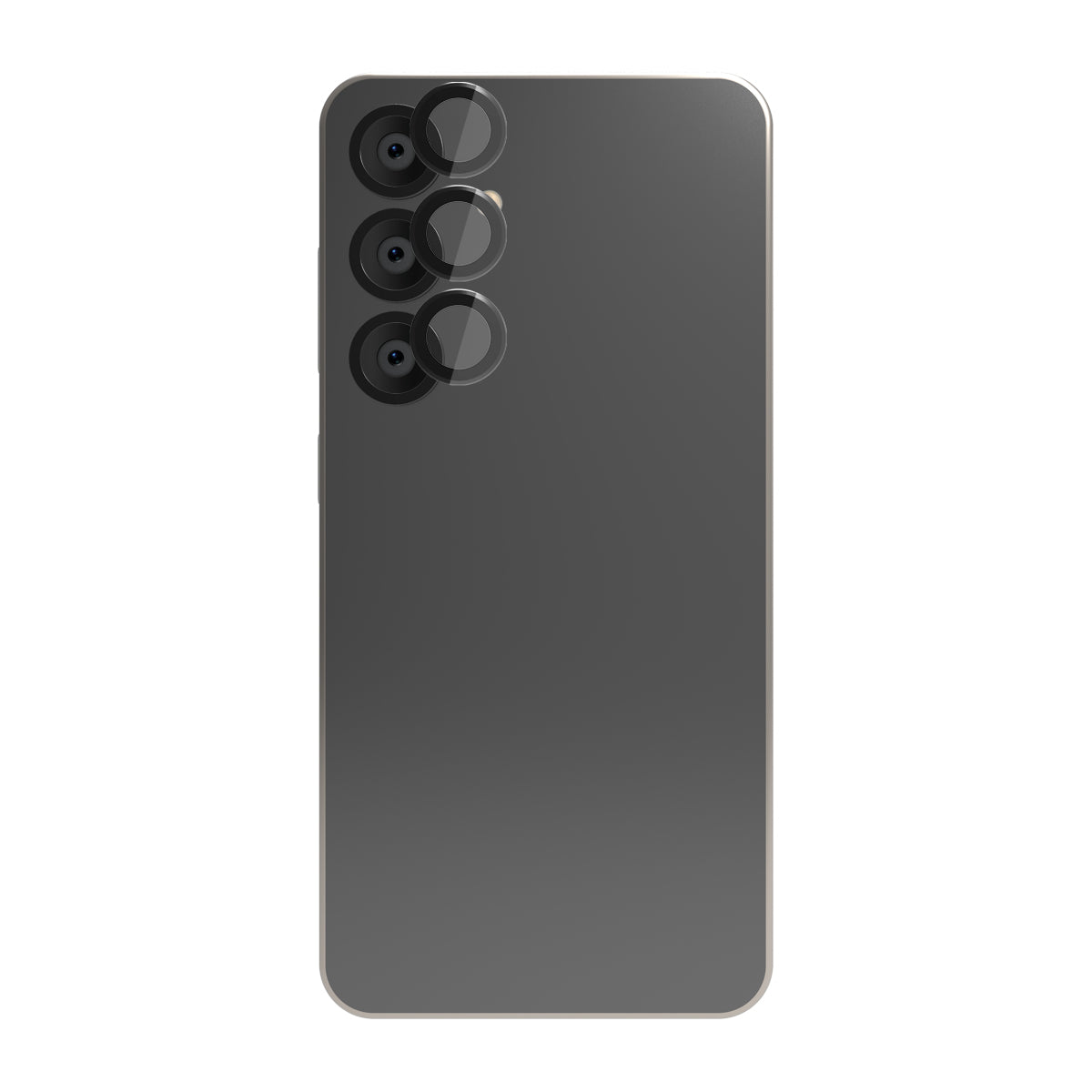 EFM Camera Lens Armour - For Samsung Galaxy S25 - Carbon