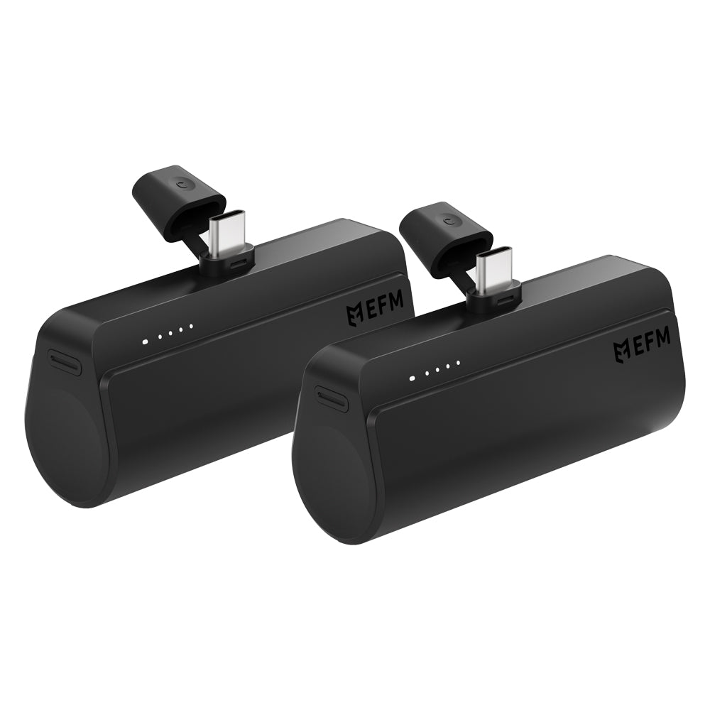 EFM Power On-The-Go Twin Pack - For all USB-C Devices - Black