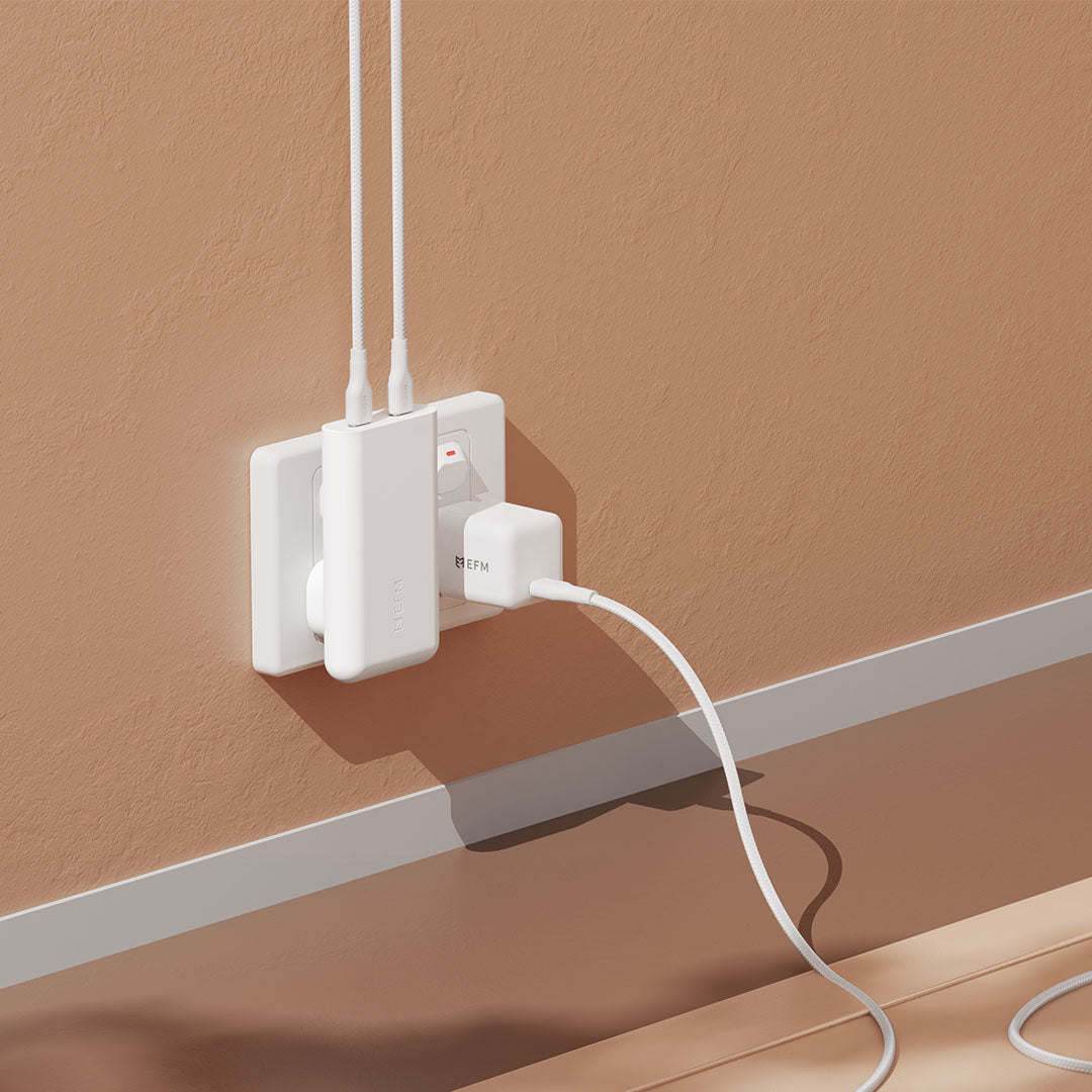 EFM USB-C Braided Cable Twin Pack - 1M - With 60W Power Throughput