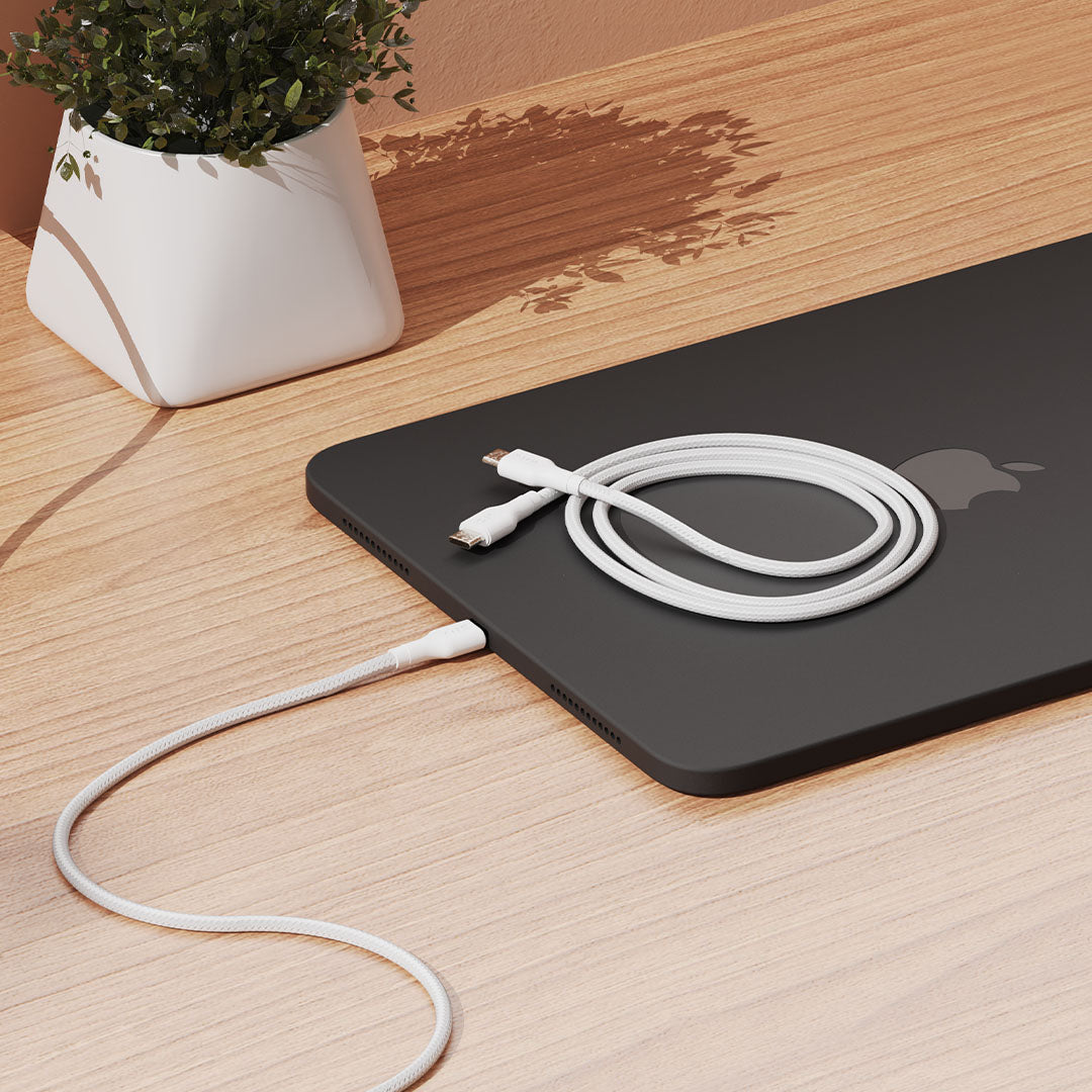 EFM USB-C Braided Cable Twin Pack - 2M - With 60W Power Throughput