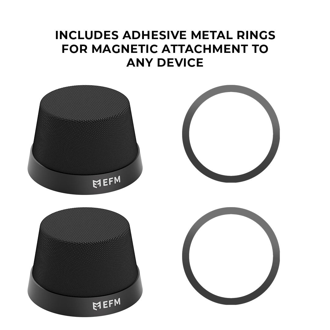 EFM Cloudbreak Mag Bluetooth Speakers Twin Pack - With MagSafe Compatibility - Black