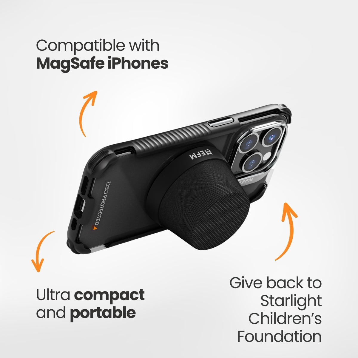 EFM Cloudbreak Mag Bluetooth Speakers Twin Pack - With MagSafe Compatibility - Black