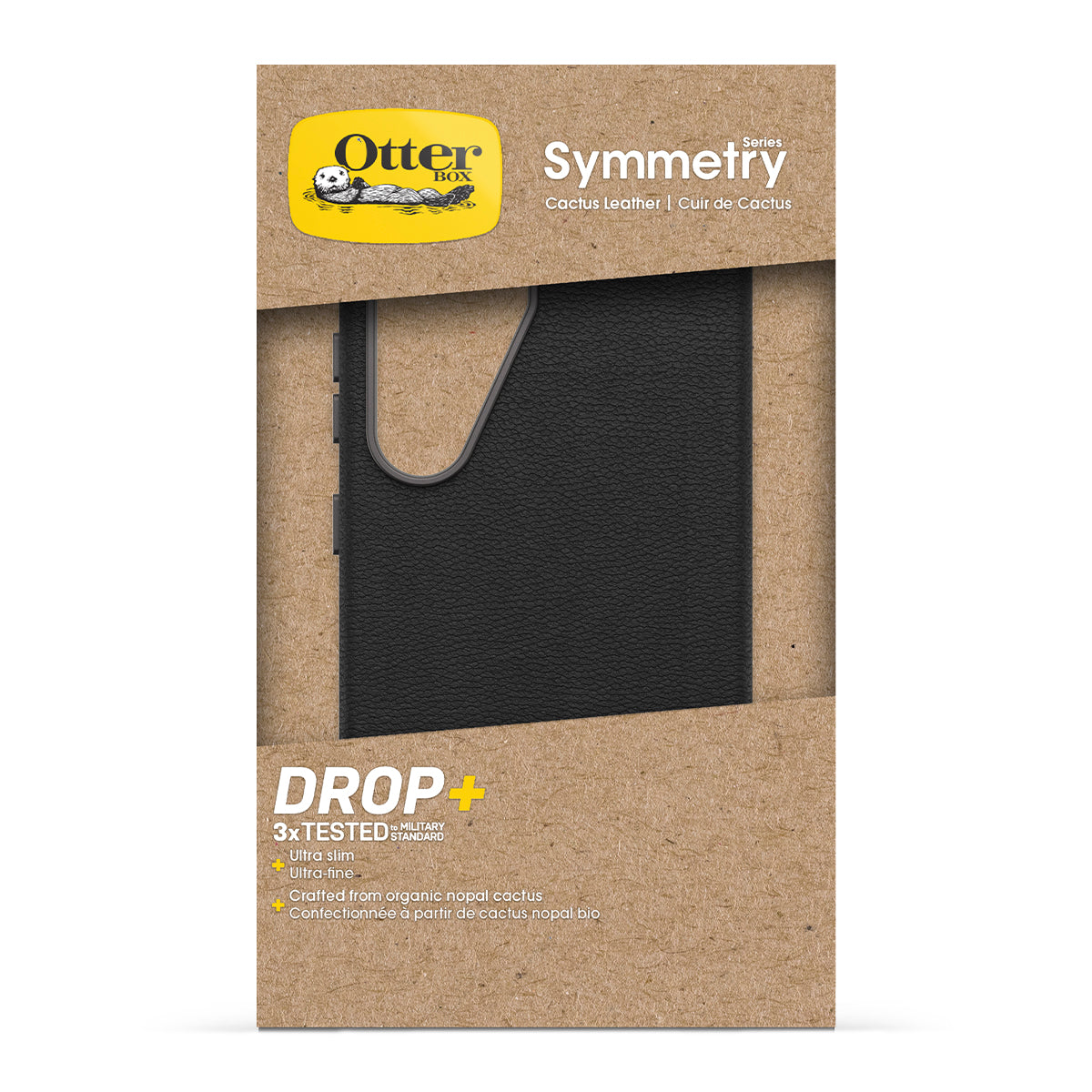 OtterBox Symmetry Cactus Leather Case - For Samsung Galaxy S25 - Noir Ash