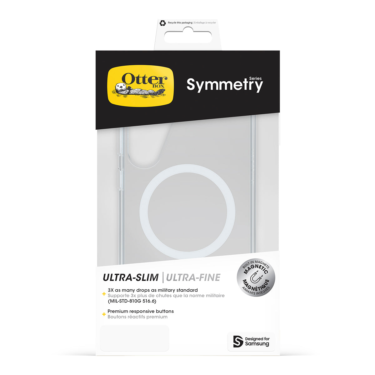 OtterBox Symmetry Mag Case - For Samsung Galaxy S25+ - Clear