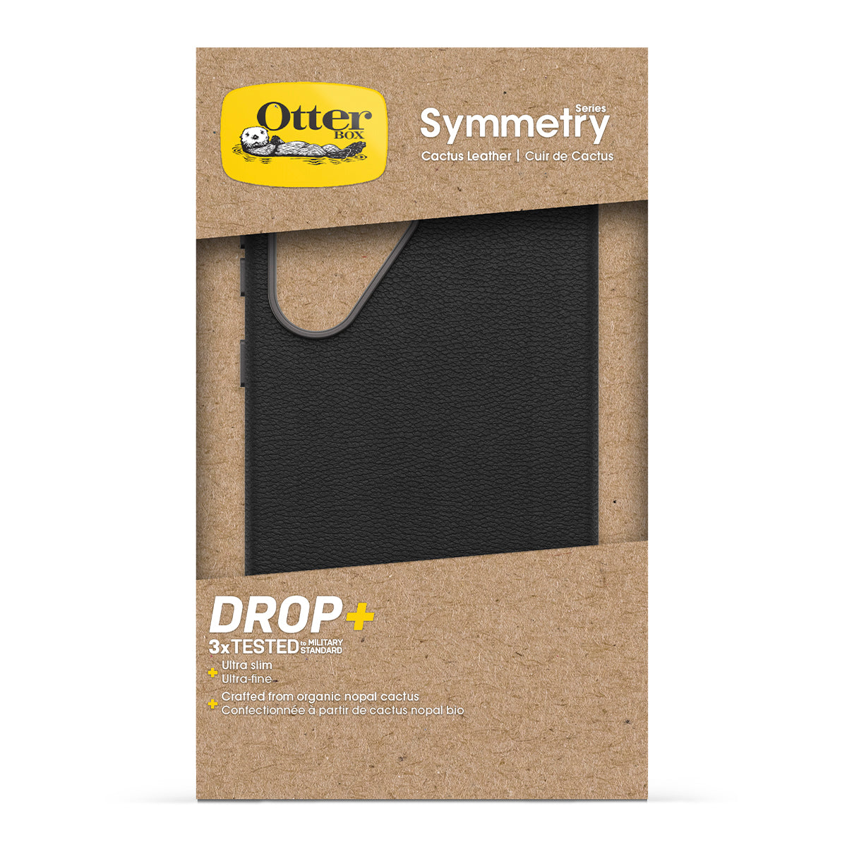 OtterBox Symmetry Cactus Leather Case - For Samsung Galaxy S25 Ultra - Noir Ash