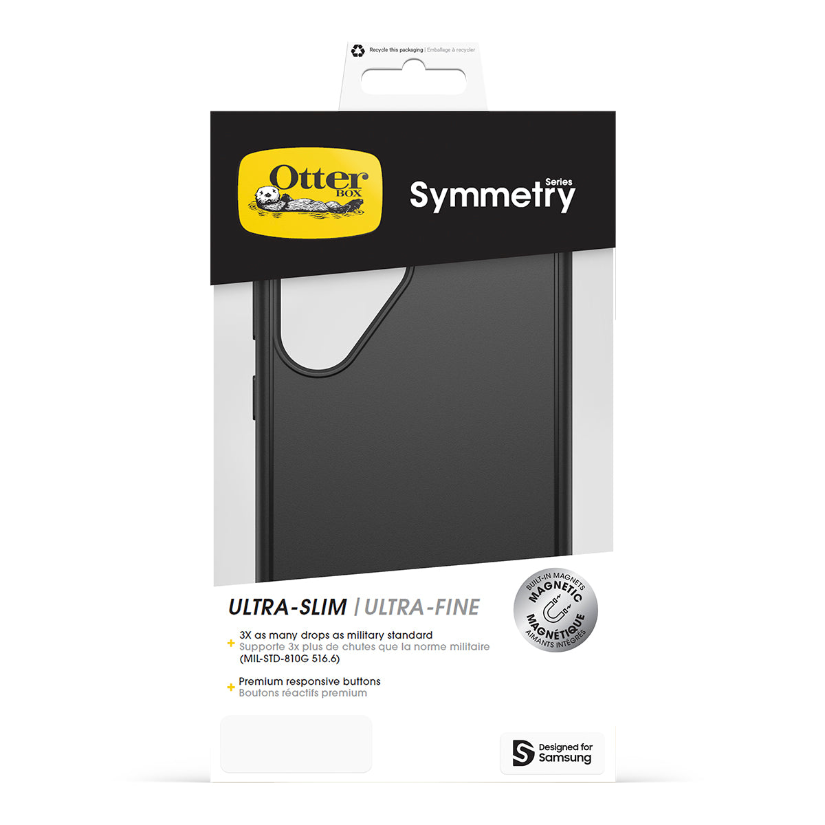 OtterBox Symmetry Mag Case - For Samsung Galaxy S25 Ultra - Black