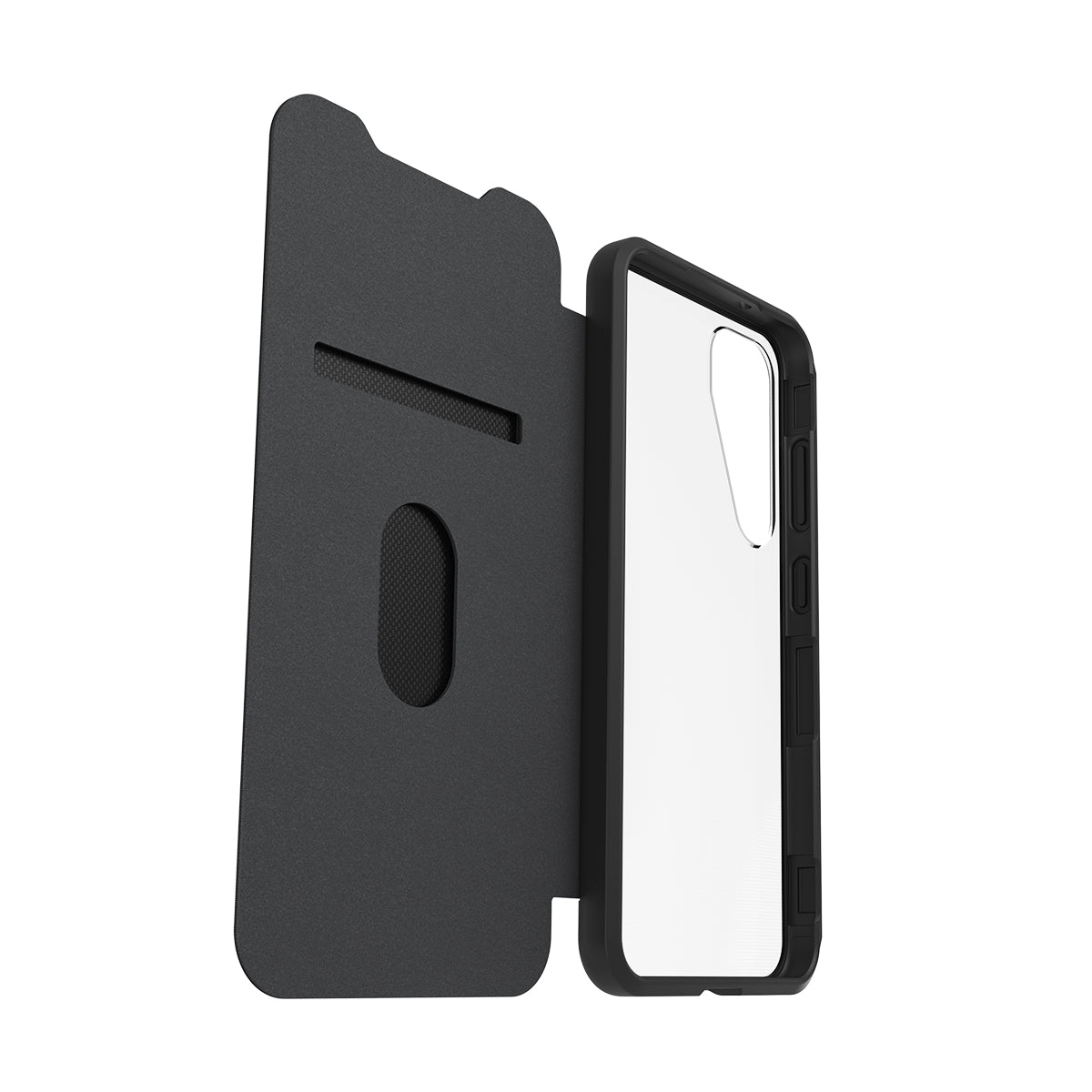 OtterBox React Folio Case - For Samsung Galaxy S25+ - Black Crystal