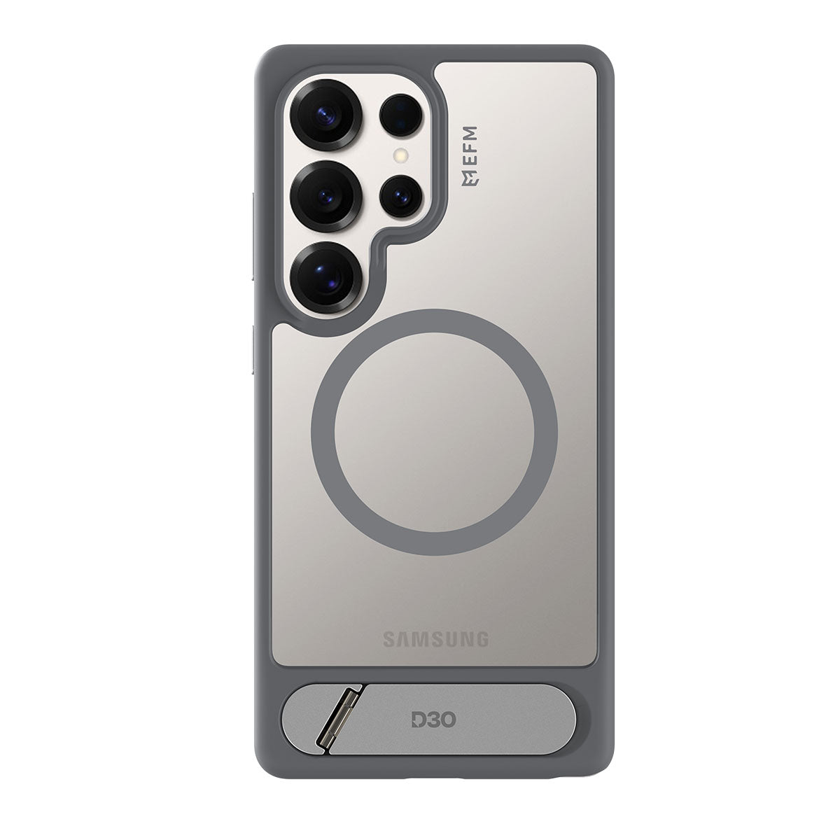 EFM Alta Case with D3O BIO - For Samsung Galaxy S25 Ultra - Grey/ Clear