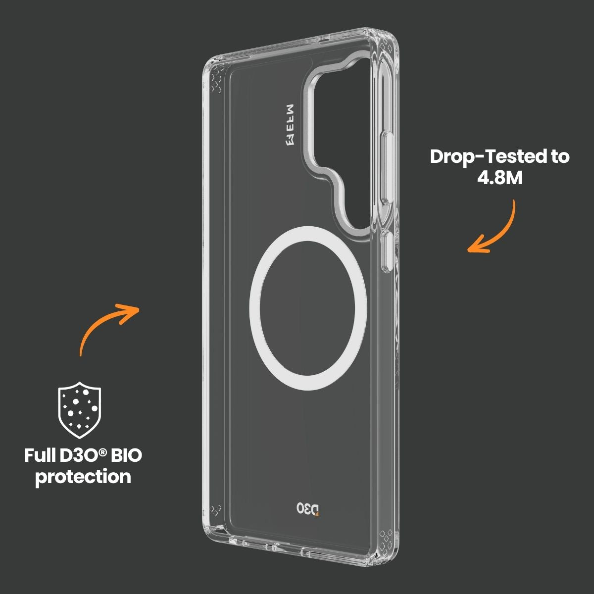 EFM Volta Case with D3O BIO - For Samsung Galaxy S25+ - Clear