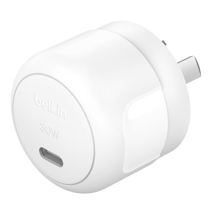 Belkin BoostCharge Compact USB-C Wall Charger 30W - With USB-C to Lightning Cable